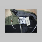 Hooligans - zimná pánska bunda zateplená čierno-olivová s kapucňou Hooligans - zimná pánska bunda zateplená čierno-olivová s kapucňou